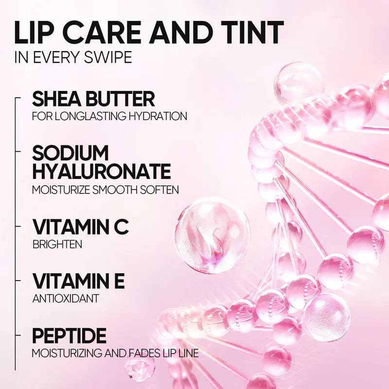 SKINTIFIC Hydrating Brightening Lip Serum with Hyaluronic Acid & Peptide for Radiant Lips Gentle Glossy Korean Beauty Makeup Balm Shea Smooth Moisture with Cooling Metal Roller Applicator