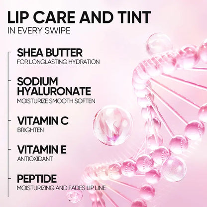 SKINTIFIC Hydrating Brightening Lip Serum with Hyaluronic Acid & Peptide for Radiant Lips Gentle Glossy Korean Beauty Makeup Balm Shea Smooth Moisture with Cooling Metal Roller Applicator