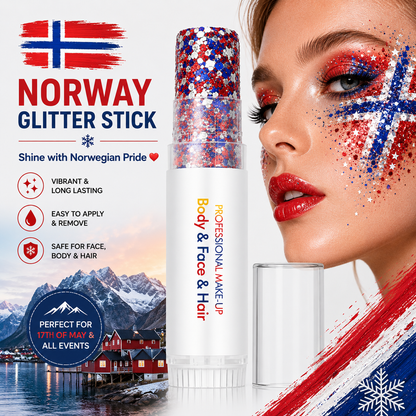 3-in-1 Patriotic Glow😍✨Red, White & Blue Glitter Body Stick