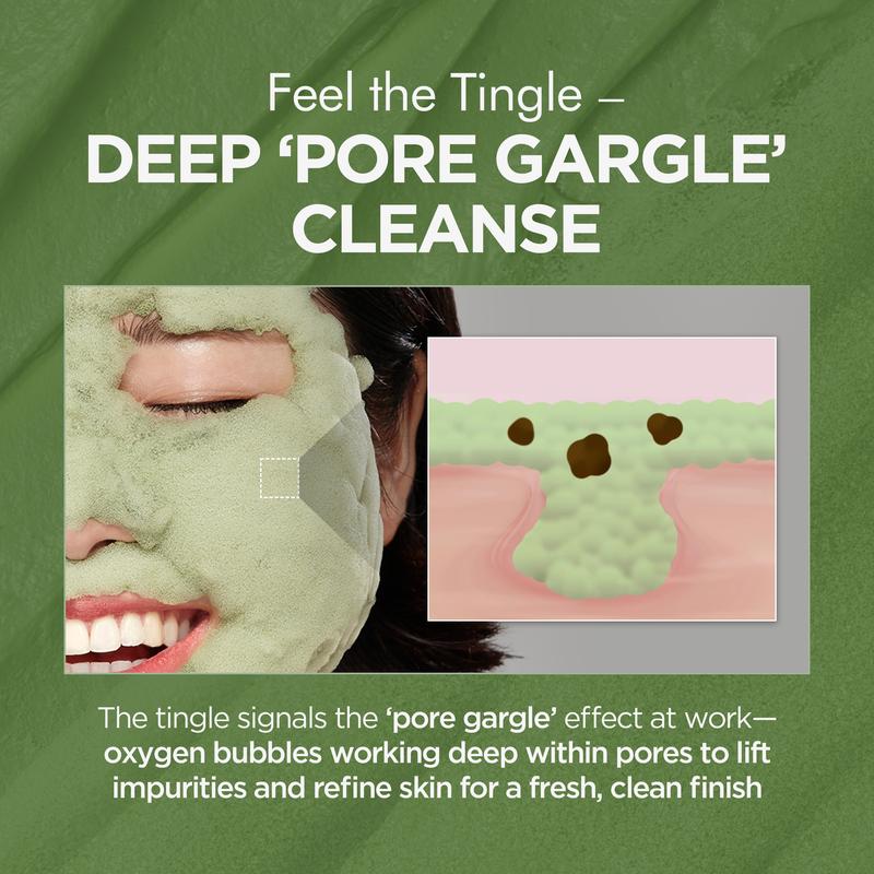 Holy Basil Bubble Deep Mask 13% - Sparkling Holy Basil & PHA for Cleansing Pores & Blackheads Korean Clay Bubble Wash Off Pack 90g