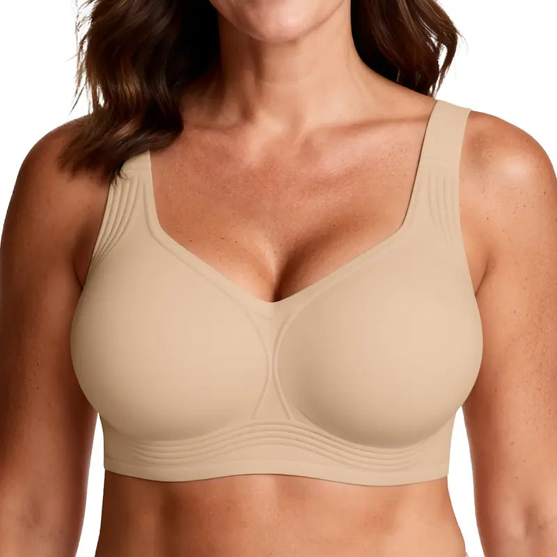 GRACE Classic T-Shirt Bra, Jelly Bras, Wireless Full Coverage for All Day Comfort