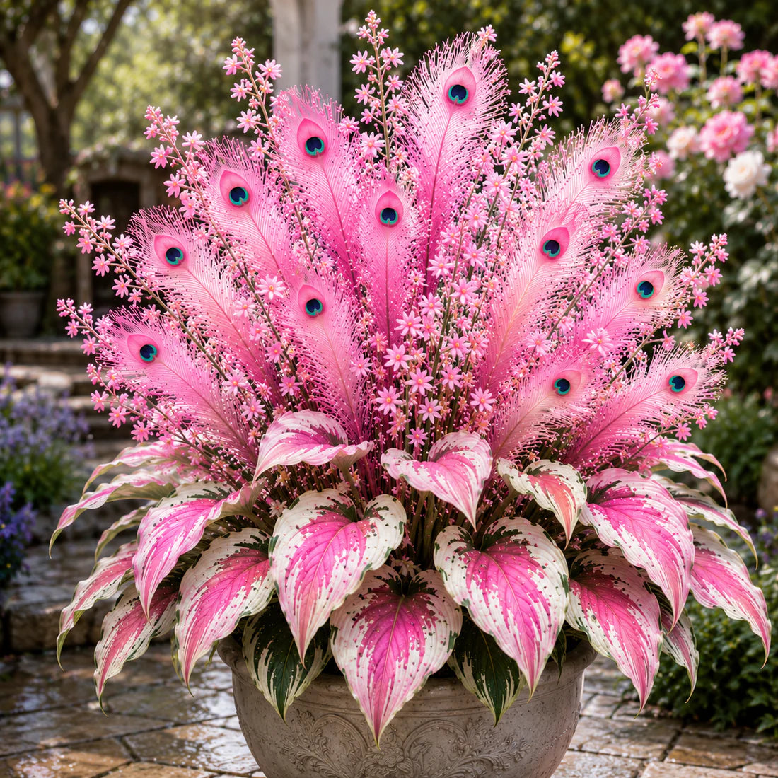 🏠🤗 Peacock Flame Hosta Bulbs💥 Stunning Colors That Brighten Any Space