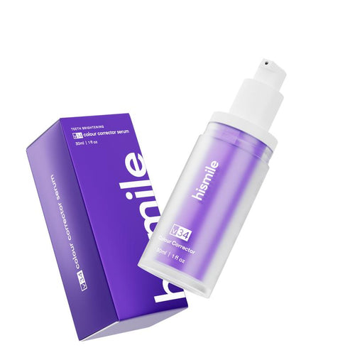 Hismile v34 Colour Corrector - Tooth Stain Concealer, Teeth Brightening Booster, Purple Toothpaste, Colour Correcting, Hismile V34
