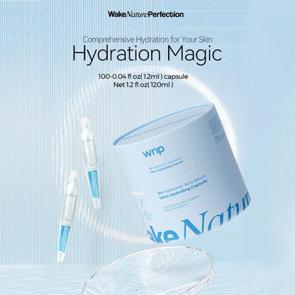 Ultra-Hydrating Serum -Vegan|4D Hyaluronic Acid Tubes*100|Hydrate| 3%Hyaluronic Acid Glass Skin Single-Use Vials SkincareComfort Hyaluronic Acid