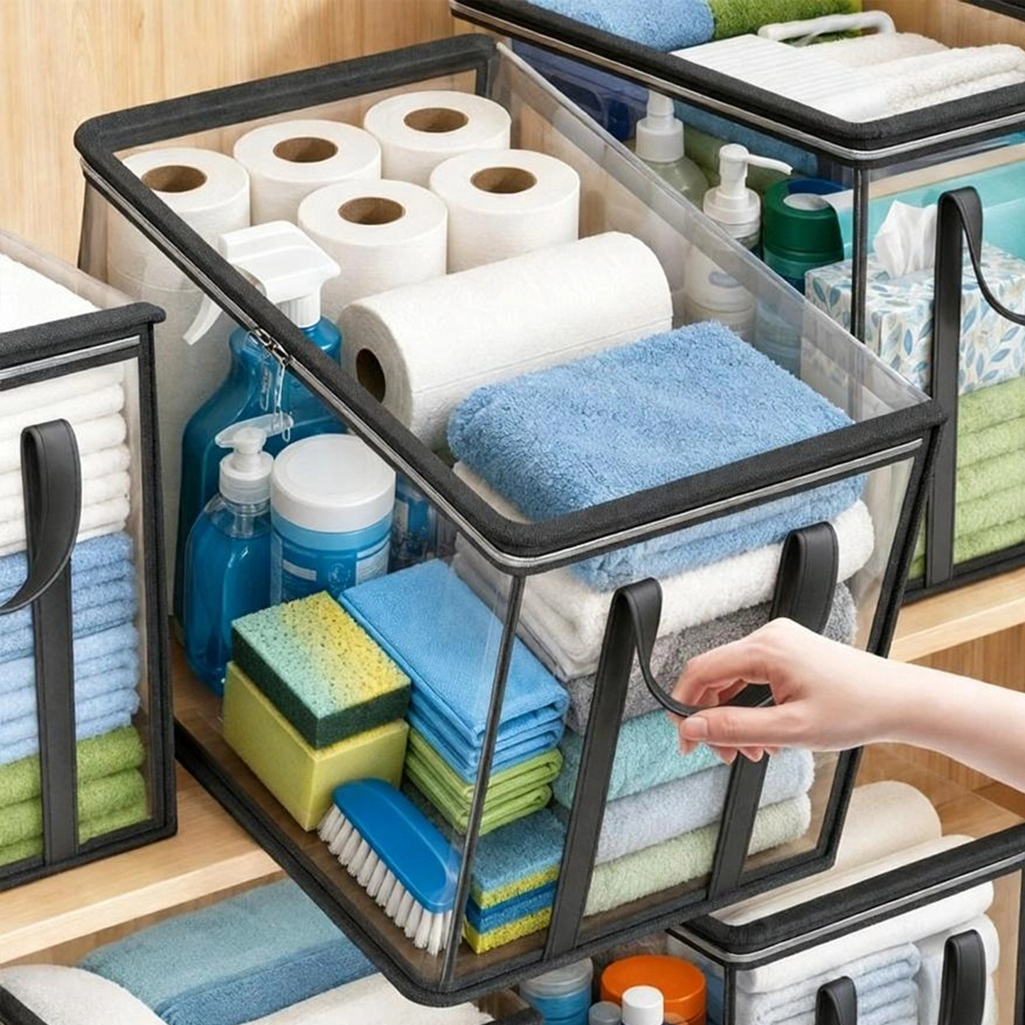 ⏳LAST DAY BUY 2 GET 1 FREE!!💕HomeVault™ Transparent Storage Bag – Large, Dust & Moisture-Proof with Handle✨Ultimate All-in-One Organizer for Clothes, Toys, Books, Stuffed Animals & Absolutely Everything! 🧸📚👕🧦