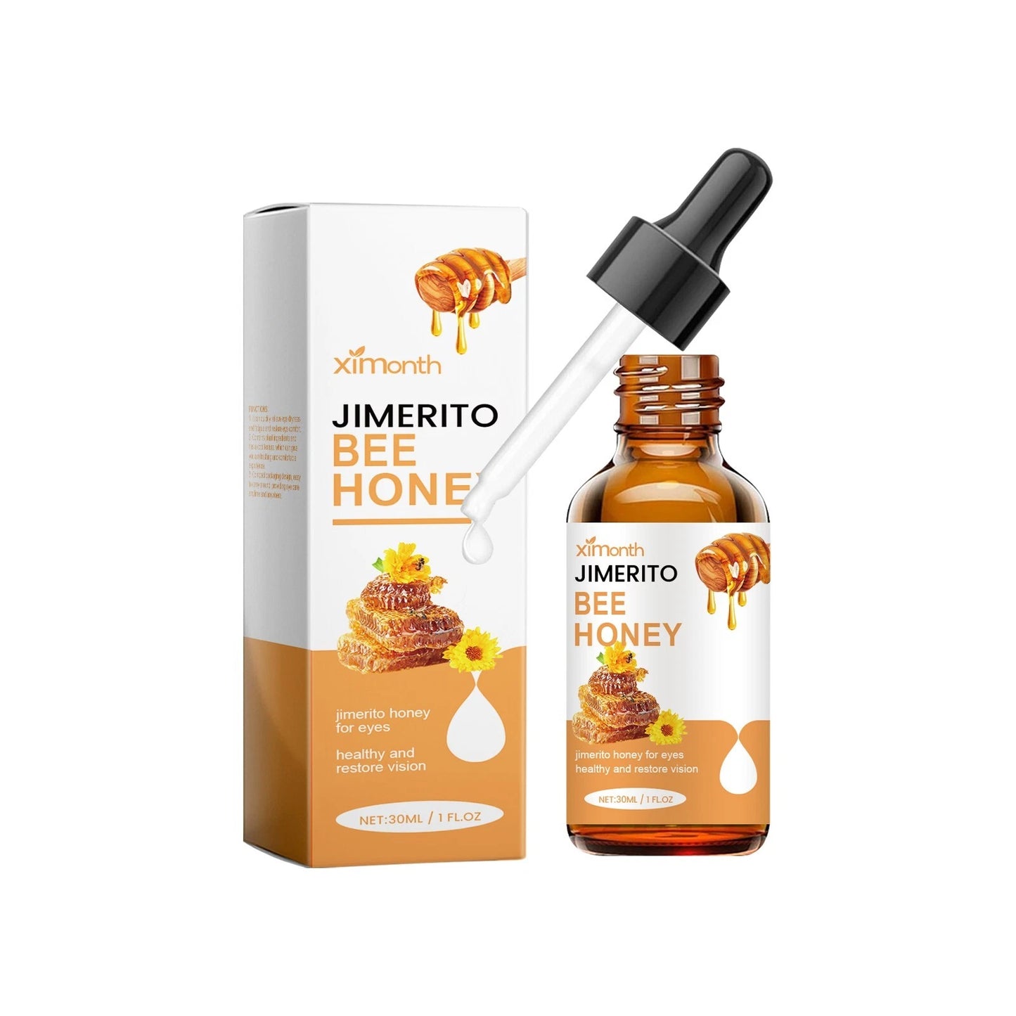 Genuine Honey Eye Cleansing Serum, Honey Eye Care Serum, Eye Cream, Eye Essence, Effective Within 7 Days Skincare Comfort Bee Honey Eye Soothing Lotion Honey Essence Fast-Acting Eye Cream, Daily Use Eye Care Product, Rejuvenating dealsforyoudays