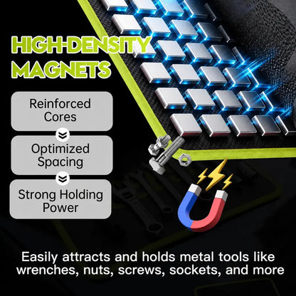 Flexible Magnetic Tool Mat & Tray Holder - Magnetic Tool Tray, Flexible Magnetic Mat, PVC & Non-Slip for Garage Workshop, Auto Repair Tools