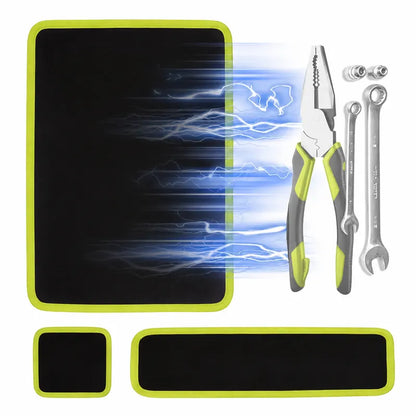 Flexible Magnetic Tool Mat & Tray Holder - Magnetic Tool Tray, Flexible Magnetic Mat, PVC & Non-Slip for Garage Workshop, Auto Repair Tools