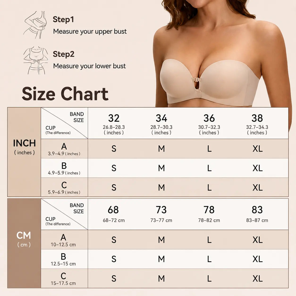 Womens Strapless Front Closure Bra Push Up Lift Bra Padded Add Cup Non Slip Anti-Slip Grip Wireless Supportive Seamless Comfortable Tube Jelly Bra A B C Cup#TikTokShopDealsforYouDays